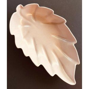 Frankoma Gracetone Large Pink Ceramic Leaf Dish